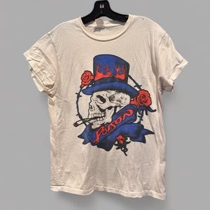 MadeWorn Cream Tee with Blue and Red Graphic